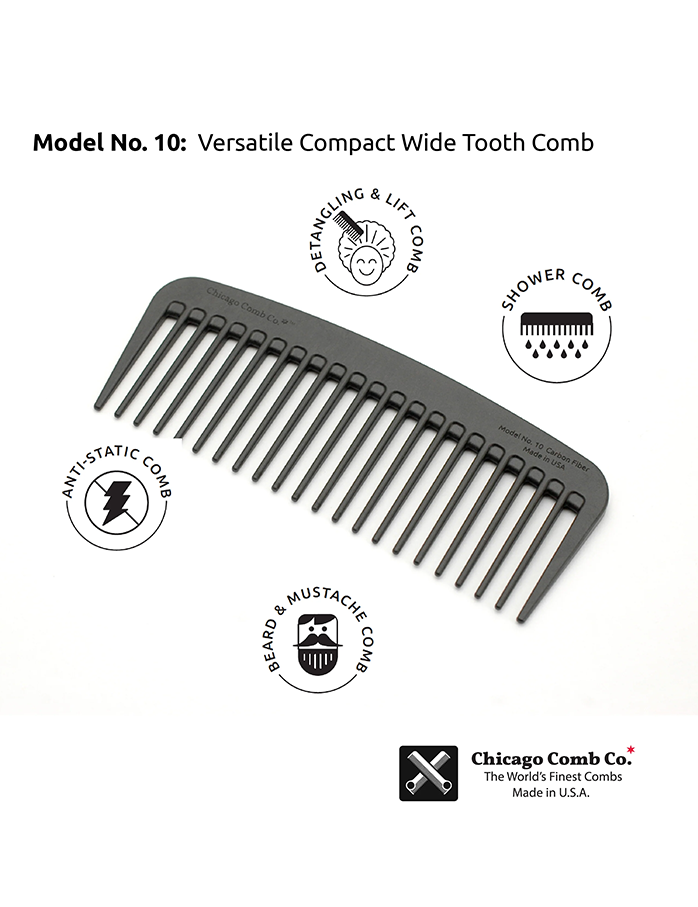 Carbon Fiber #10 Comb (Wide Tooth)