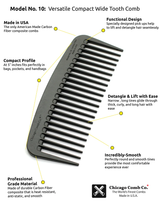 Carbon Fiber #10 Comb (Wide Tooth)