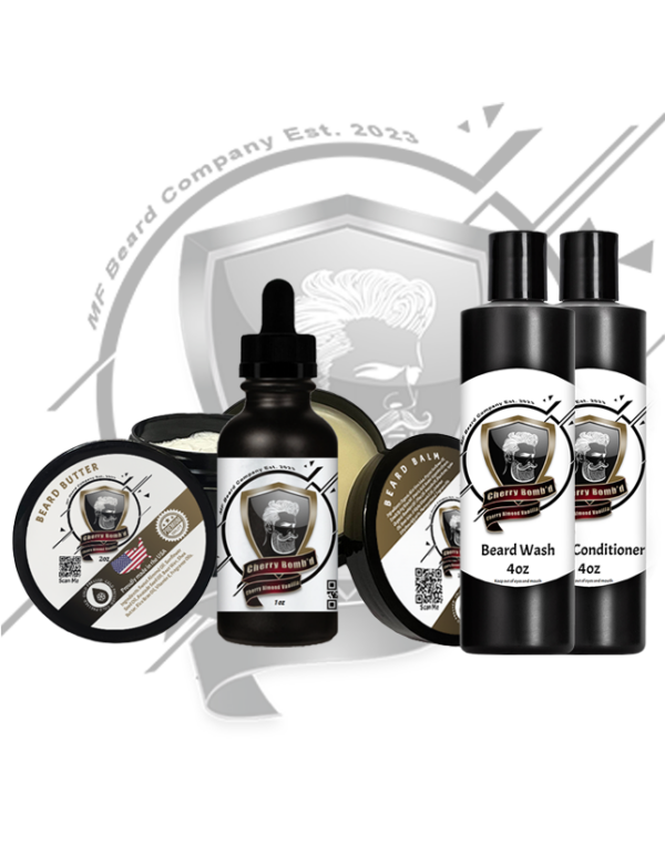 Cherry Bomb'd Cherry Almond Vanilla Complete Beard Care Kit