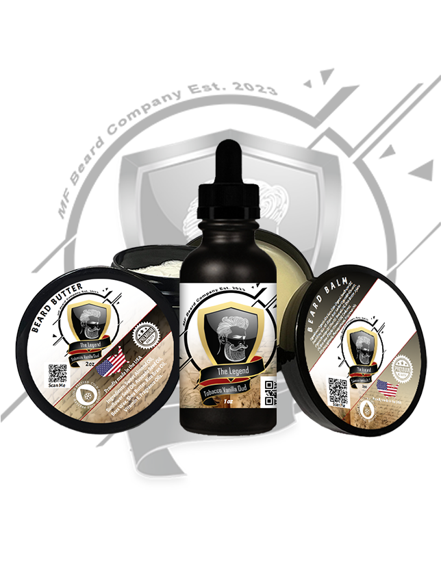 The Legend Tobacco Vanilla & Oud Beard Care Essentials