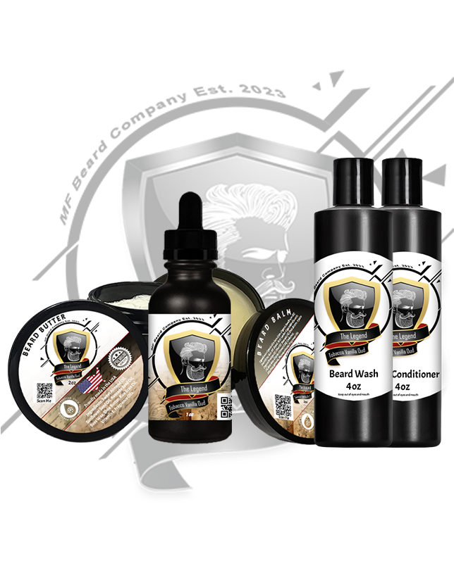 The Legend Tobacco Vanilla & Oud Beard Care Full Kit